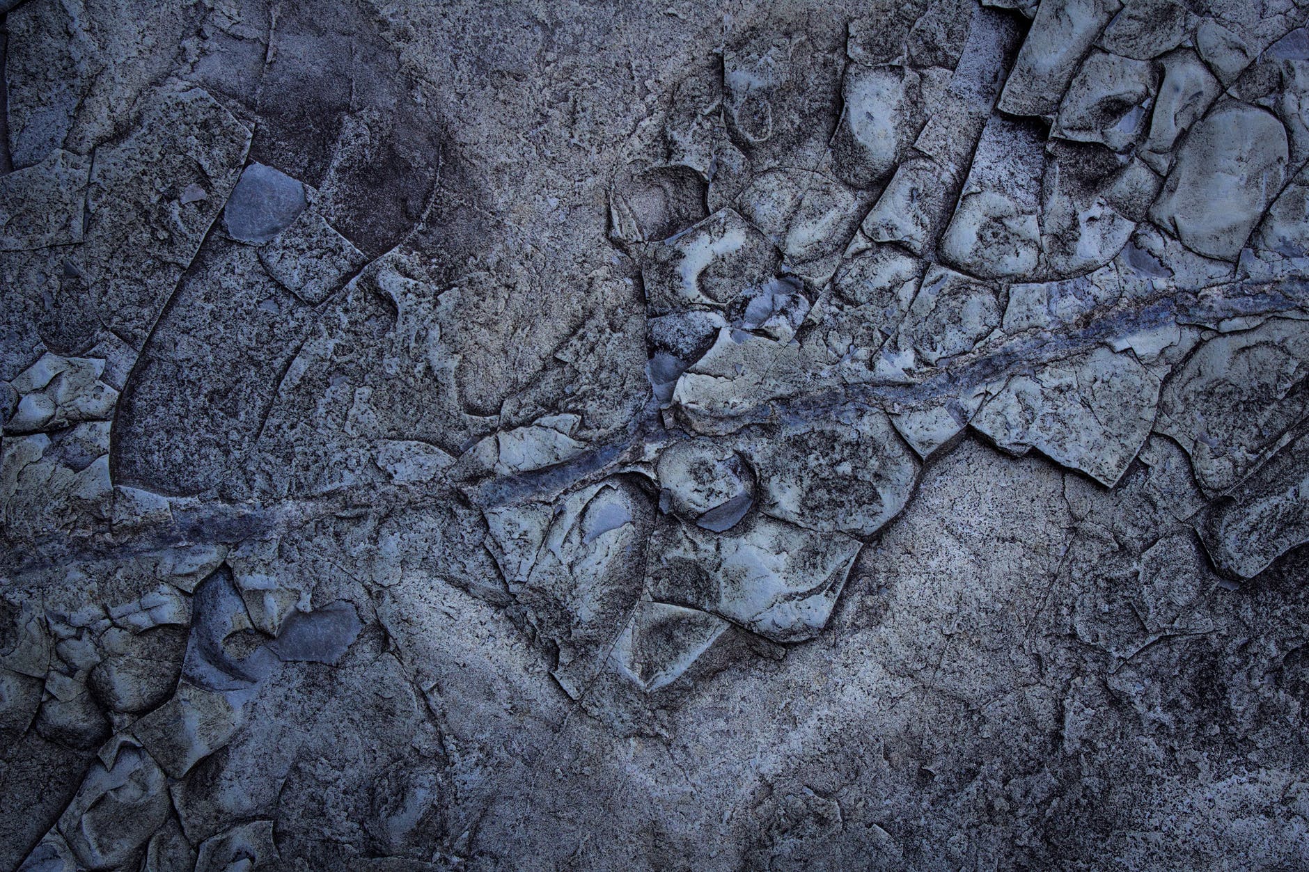 gray and blue land form